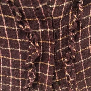 Madewell ruffled top XXS